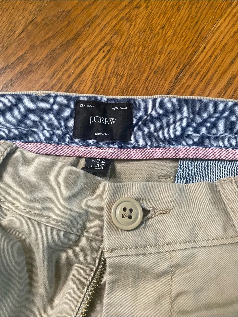 J.Crew 770 Straight Khaki Chino Pants Men’s 32x30 Beige Stretch Casual